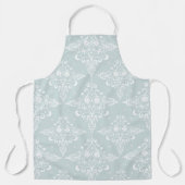 EleganWhite on Bale Dusty Aquamarin Gray Celestial Schürze (Vorderseite)