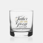 Elegany Vater des Grooms fügen Namen Hochzeit hinz Whiskyglas (Rückseite)