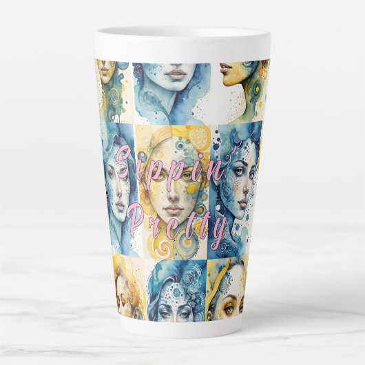 Eleganz 1 Latte Tasse (Vorderseite)