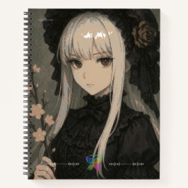 Eleganz der Midnight Blossom Maiden Premium Notizblock