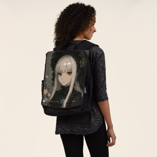 Eleganz der Midnight Blossom Maiden Premium Rucksack (Ausgewaschen)