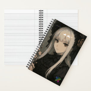Eleganz der Midnight Blossom Maiden Standard Notizblock