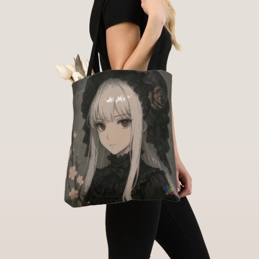 Eleganz der Midnight Blossom Maiden Standard Tasche (Von Nahem)