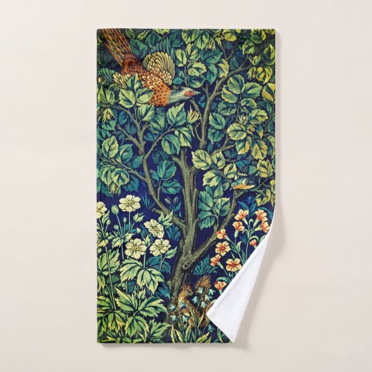 Eleganz der Natur - Vintager Blumenfasan Handtuch (Handtuch)