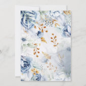 Eleganz etwas Blau, bevor ich Brautparty Einladung (Rückseite)