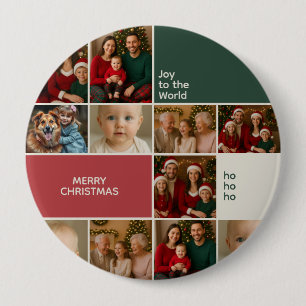 Eleganz Familiengeschenk Älterer Collage Weihnacht Button