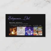 Eleganz-Gala-Ereignis-Planer-Koordinator Visitenkarte (Rückseite)