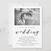 Eleganz| Hochzeitseinladung mit Foto Einladung (Vorderseite)