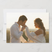 Eleganz Hochzeitsfoto Save The Date (Rückseite)