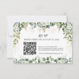 Eleganz im Blut: UAWG QR Silver Response Card RSVP Karte