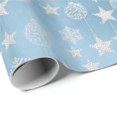 Eleganz im Frost-Winter-Schnee Geschenkpapier (Rolleneckpunkt)