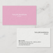 Eleganz im Stil: Rosa, Schwarz & Weiß Business Ca Visitenkarte (Vorne/Hinten)