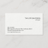 Eleganz im Stil: Rosa, Schwarz & Weiß Business Ca Visitenkarte (Rückseite)