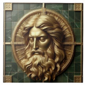 Eleganz in Absolution Cross auf Marmor mit Gilded Fliese (Vorderseite)