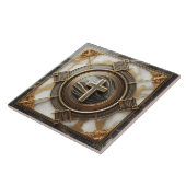 Eleganz in Absolution Cross auf Marmor mit Gilded Fliese (Seite)