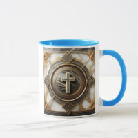 Eleganz in Absolution Cross auf Marmor mit Gilded