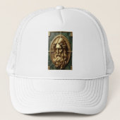 Eleganz in Absolution Cross auf Marmor mit Gilded Truckerkappe (Vorderseite)