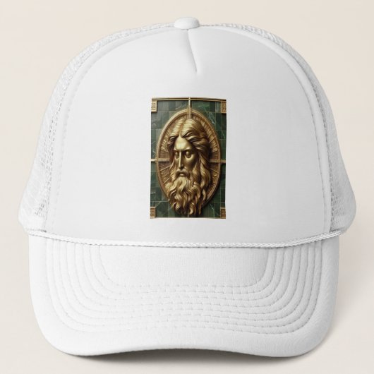 Eleganz in Absolution Cross auf Marmor mit Gilded Truckerkappe (Vorderseite)