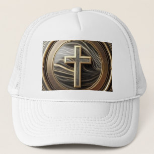 Eleganz in Absolution Cross auf Marmor mit Gilded Truckerkappe