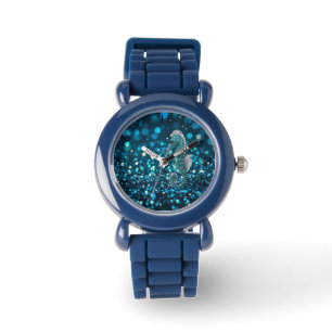 Eleganz in Bewegung: Aqua-Seepferdchen auf Aqua-Bo Armbanduhr