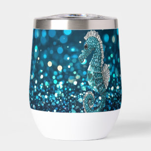 Eleganz in Bewegung: Aquaseepferdchen auf Aqua-Bok