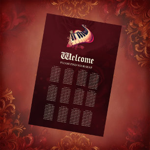 Eleganz in Bewegung, das gebogene Klavier.  Poster