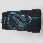 Eleganz in Bewegung, der schwarze Schwan, Golf Headcover (Vorderseite)