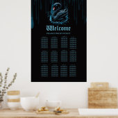 Eleganz in Bewegung, der schwarze Schwan, Poster (Küche)