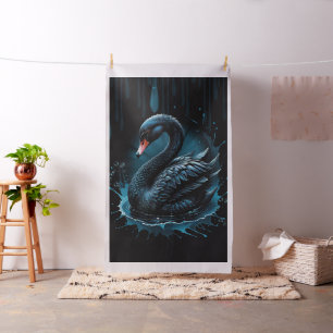 Eleganz in Bewegung, der schwarze Schwan, Stoff