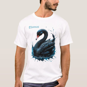 Eleganz in Bewegung, der schwarze Schwan, T-Shirt