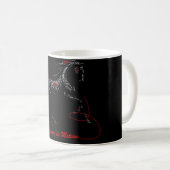 Eleganz in Bewegung Pferd-Typografie Kaffeetasse (VorderseiteRechts)