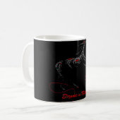 Eleganz in Bewegung Pferd-Typografie Kaffeetasse (Vorderseite Links)
