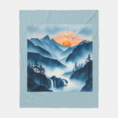 Eleganz in Blau Fleecedecke (Vorderseite)