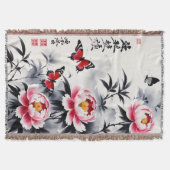 Eleganz in Bloom: Blumen und Landschaft Harmonie Decke (Vorderseite)