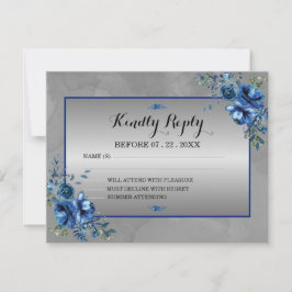 Eleganz in Bloom: UAWG mit Silver Response Card RSVP Karte