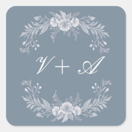 Eleganz in Blooms Quadratischer Aufkleber