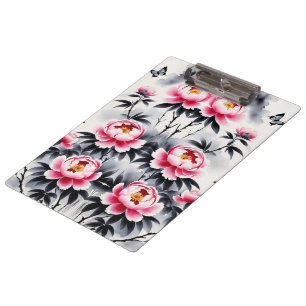 Eleganz in Blüten: Florale und Landschaftsharmonie Klemmbrett