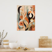 Eleganz in Einfachheit: Minimalistische Kunst erku Poster (Küche)