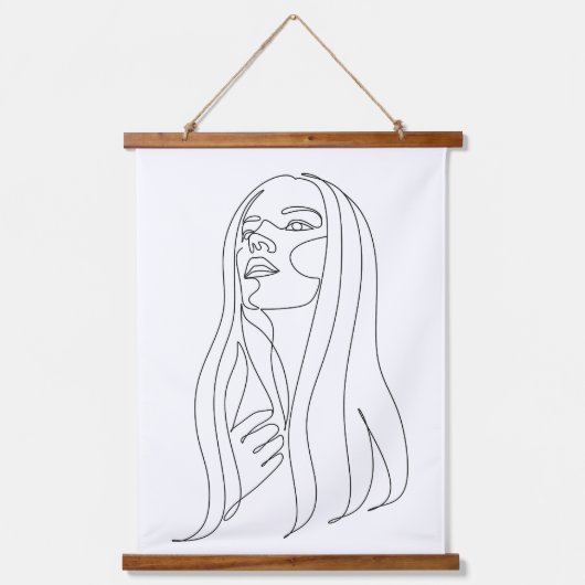 Eleganz in Einfachheit Wandteppich Mit Holzrahmen (Vorderseite)