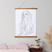 Eleganz in Einfachheit Wandteppich Mit Holzrahmen (Schlafzimmer)