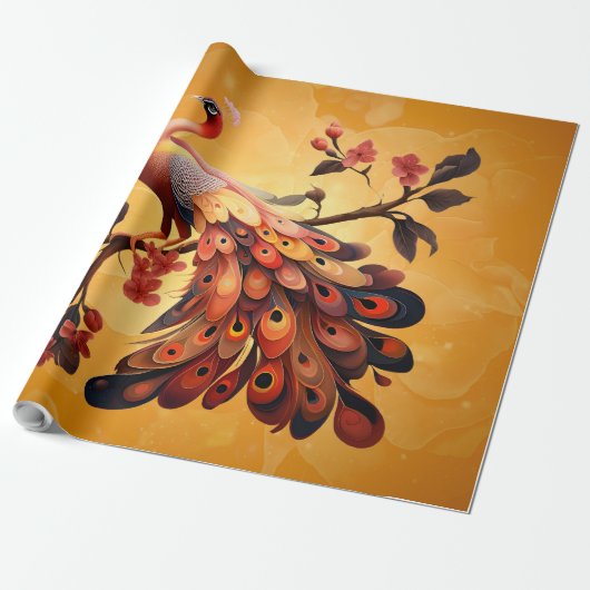 Eleganz in Federn Geschenkpapier (Ungerollt)