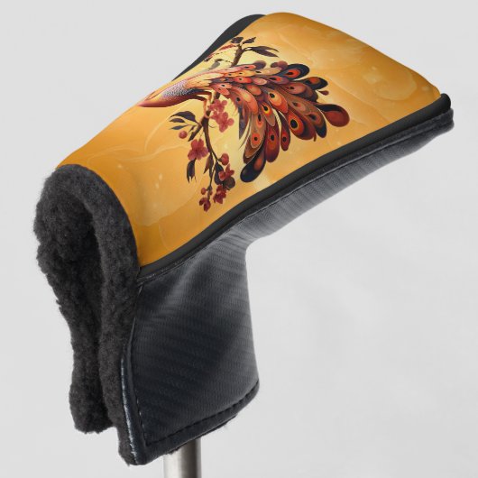 Eleganz in Federn Golf Headcover (3/4 Vorderseite)