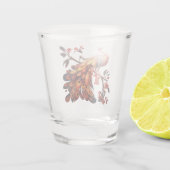 Eleganz in Federn Schnapsglas (Rückseite)