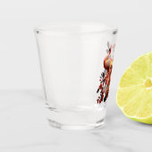Eleganz in Federn Schnapsglas (Links)