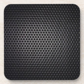 Eleganz in Fusion: Abstraktes Metallmeshmuster Getränkeuntersetzer (Vorderseite)