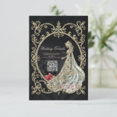 Eleganz in Gold und Schwarz. Begleitkarte (Stehend Vorderseite)