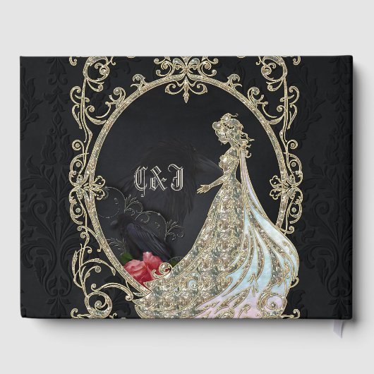 Eleganz in Gold und Schwarz. Gästebuch (Rückseite)