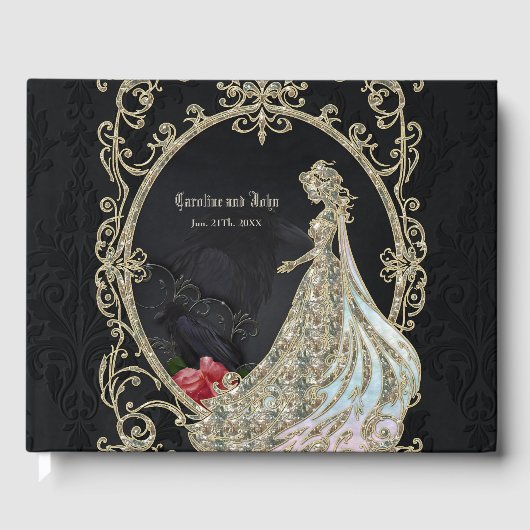 Eleganz in Gold und Schwarz. Gästebuch (Vorderseite)