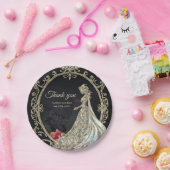 Eleganz in Gold und Schwarz. Pappteller (Party)