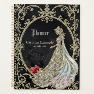 Eleganz in Gold und Schwarz. Planer